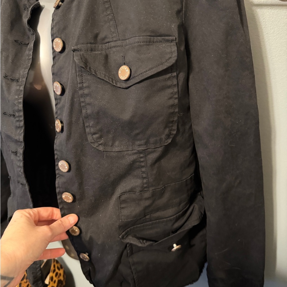 Women’s William Rast Black Military Style Jacket - Picture 6 of 6